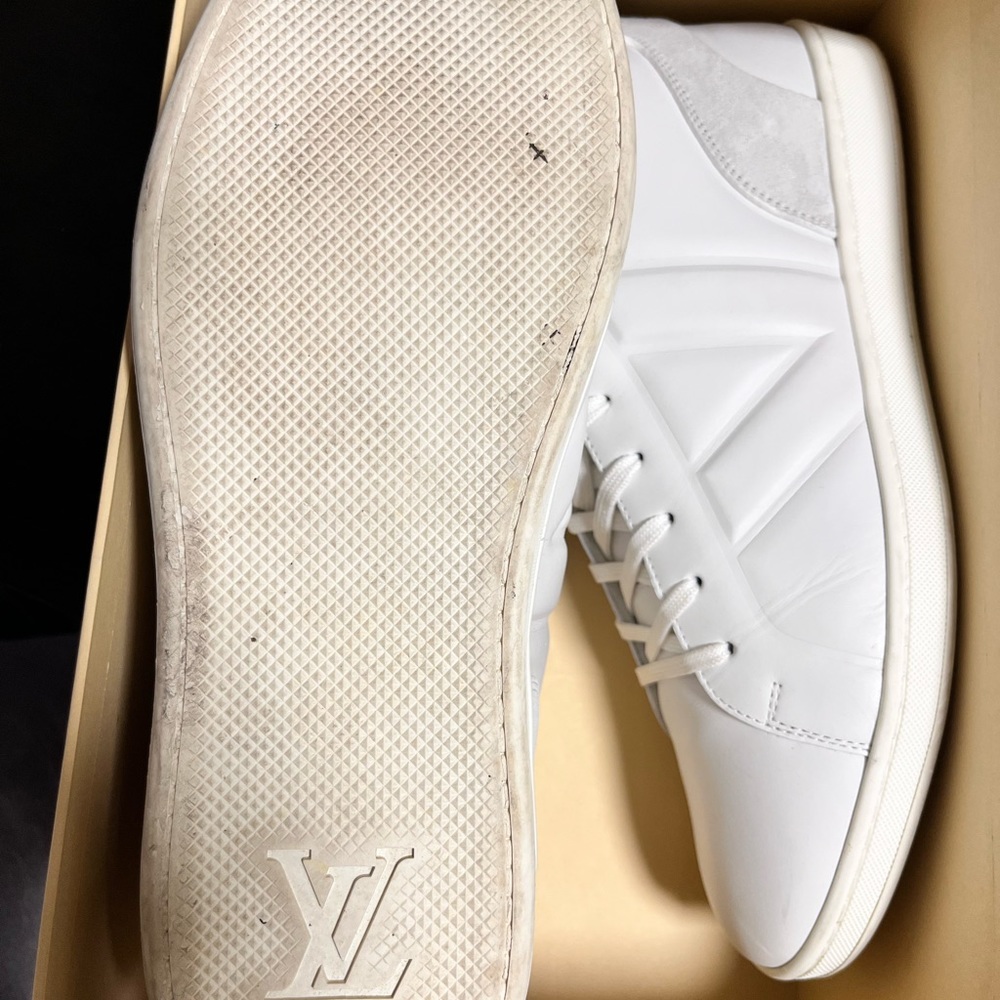 Louis Vuitton Shoes, Size 10, White and Light Gray, Receipt, Extra Shoes Laces